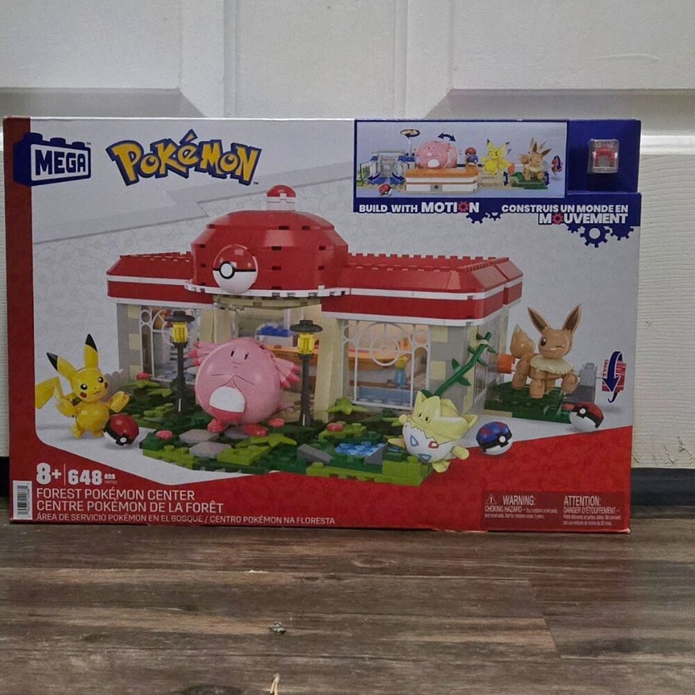 MEGA Pokemon Building Set Forest Pokemon Center 648 Piece Constructiion Toy Cet - Picture 4 of 4